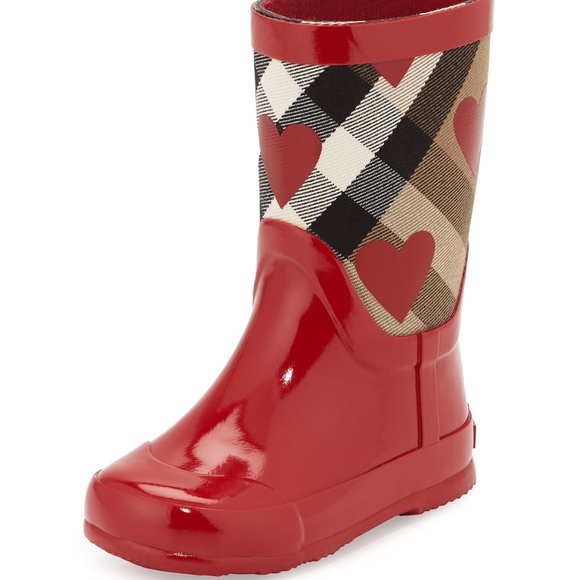 Burberry Other - BURBERRY 'Ranmoor' Heart Print Rain Boot